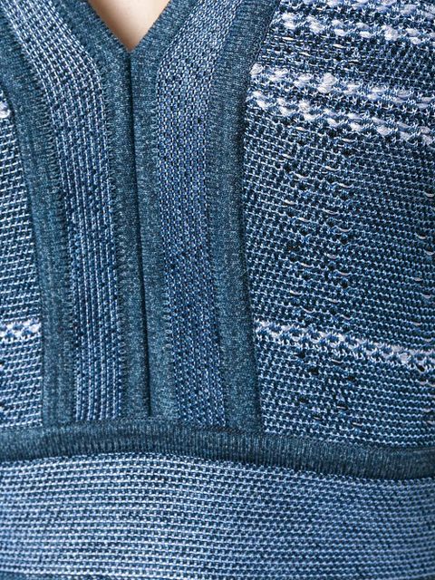 Balmain fitted body-con dress - Blue