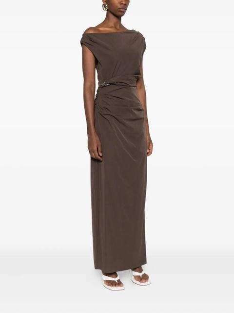 SIR. Sol off-shoulder maxi dress - Brown