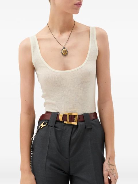 Versace round neck vest - Neutrals
