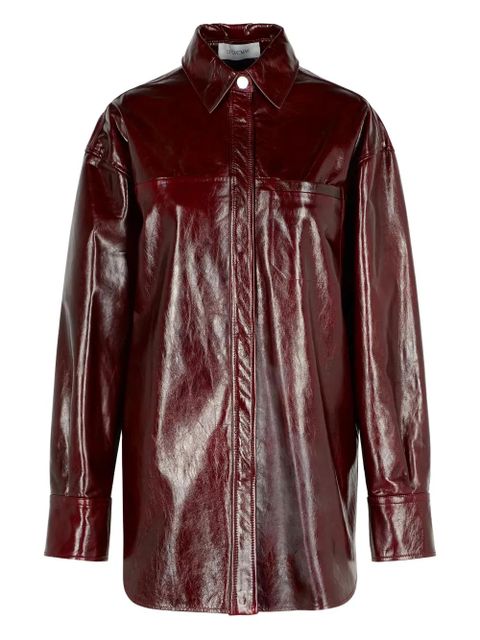 Sportmax nappa leather BOREL shirt - Red - zdjęcie produktu nr 1