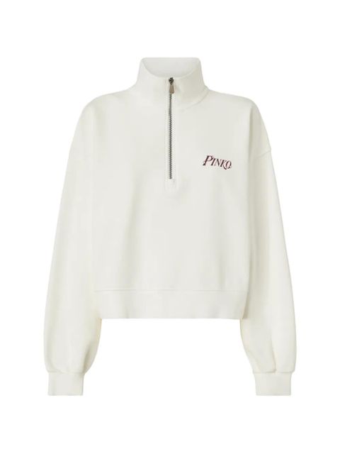 PINKO quarter-zip printed sweatshirt - Neutrals - zdjęcie produktu nr 1
