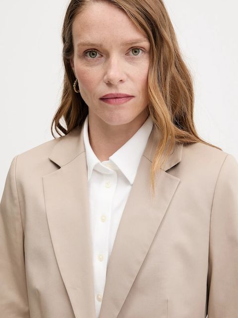 Tommy Hilfiger marynarka kolor beżowy jednorzędowa gładka WW0WW47179