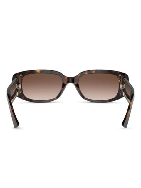Bvlgari rectangle-frame sunglasses - Brown