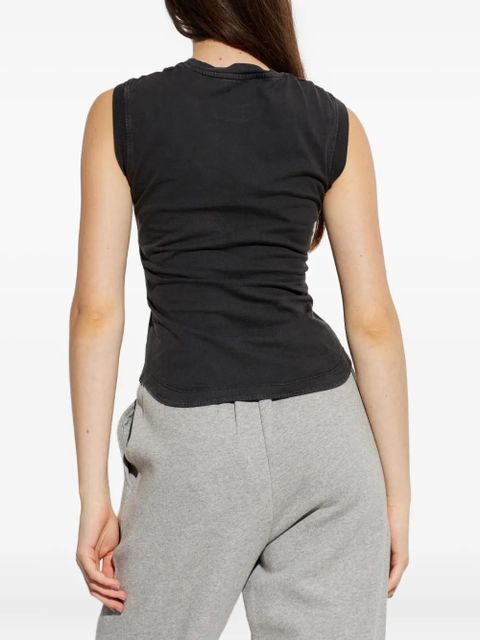The Attico Reese logo sleeveless top - Black