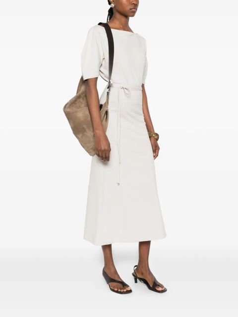 LEMAIRE puffed-sleeve midi dress - Neutrals - zdjęcie produktu nr 2