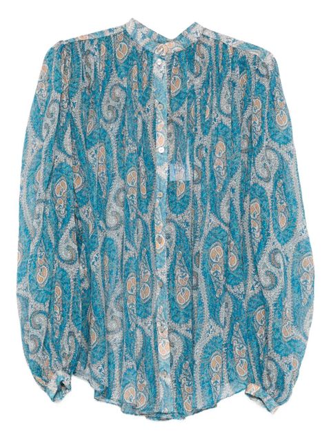ETRO Paisley Fant silk blouse - Blue - zdjęcie produktu nr 1