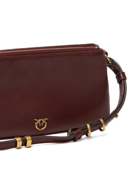 PINKO logo-plaque zip clutch bag - Brown - zdjęcie produktu nr 2