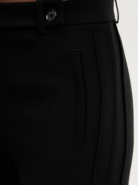 Pinko spodnie damskie kolor czarny proste high waist 106145 A304