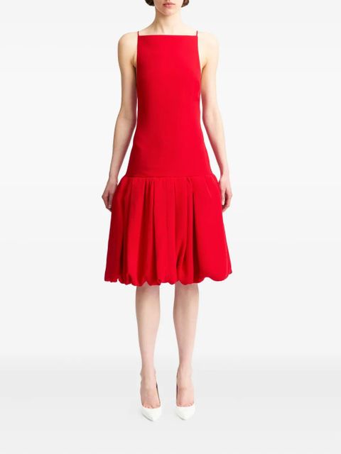 16Arlington Viana balloon-hem square-neck mini dress - Red
