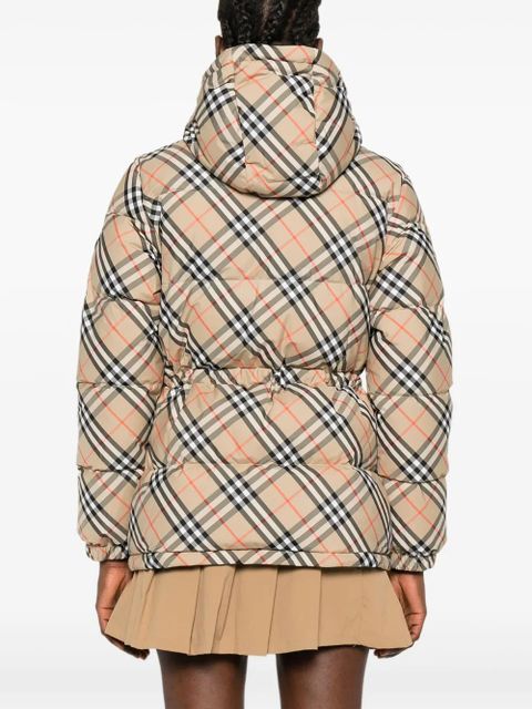 Burberry Vintage Check pattern puffer jacket - Neutrals