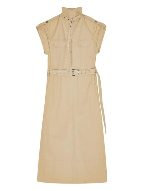 GANNI belted shirt dress - Neutrals - zdjęcie produktu nr 1