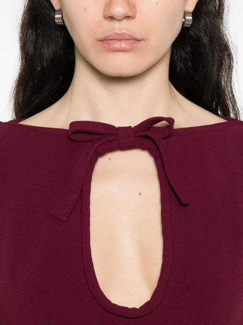 Rowen Rose keyhole-neckline sleeveless mini dress - Red