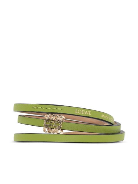 LOEWE Anagram leather bracelet - Green - zdjęcie produktu nr 1