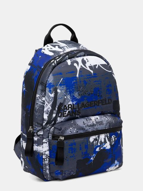 Karl Lagerfeld Jeans plecak kolor szary duży wzorzysty B1M30129