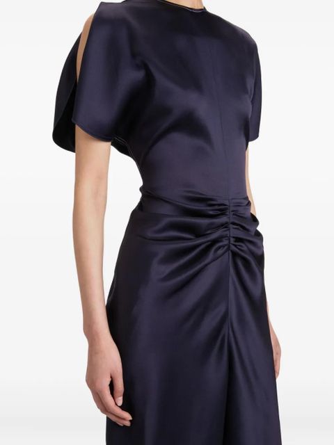 Victoria Beckham gathered-waist midi dress - Blue - zdjęcie produktu nr 2