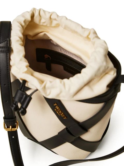 TWINSET cross strap bucket bag - Neutrals