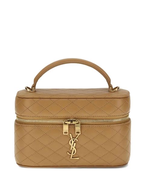 Saint Laurent Gaby quilted-leather vanity bag - Neutrals - zdjęcie produktu nr 1