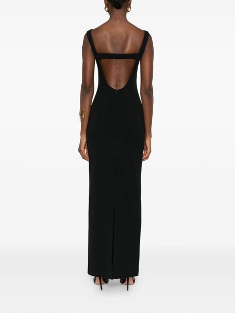 Solace London Imogen boat-neck maxi dress - Black