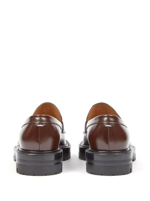 Maison Margiela Tabi leather loafers - Brown