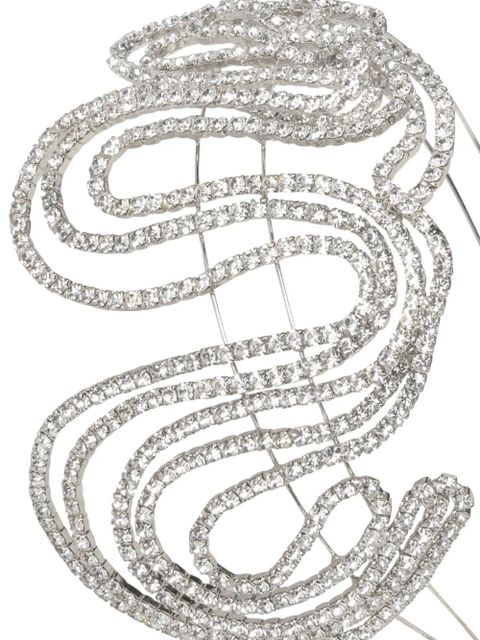 Jennifer Behr rhodium-plated crystal claudette headpiece - Silver - zdjęcie produktu nr 2