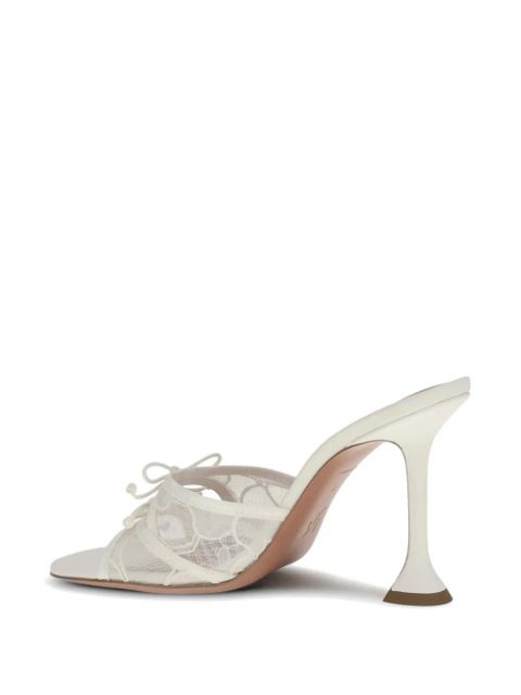 Amina Muaddi Eleonora lace-detail sandals - White
