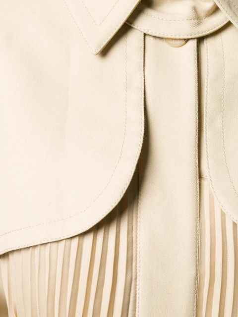 SANDRO pleated trench coat - Neutrals