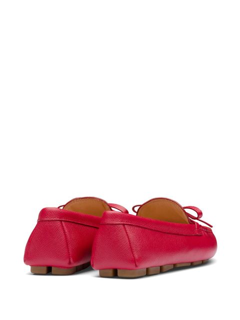 Prada bow detail loafers - Red