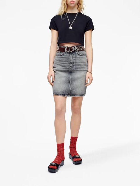 RE/DONE short-sleeve cropped T-shirt - Black - zdjęcie produktu nr 2