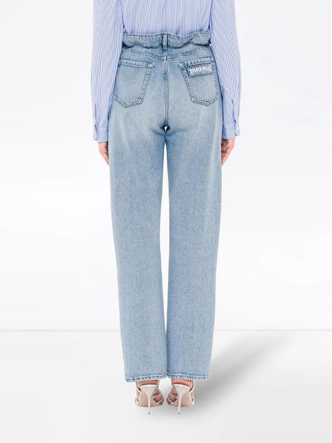 Miu Miu high-waisted straight-leg jeans - Blue