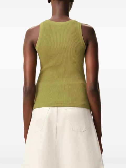 AMI Paris logo-embroidered tank top - Green
