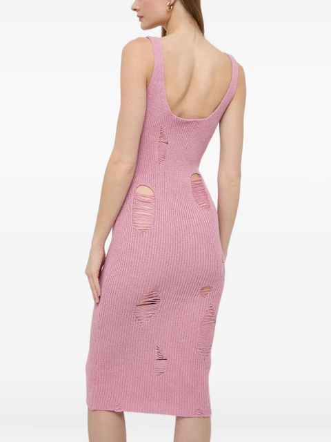 PINKO cutout ribbed midi dress