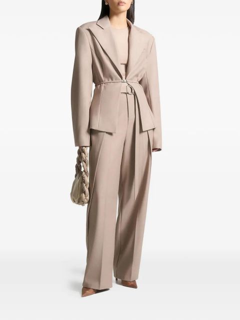 Manière De Voir D-ring pleated tailored trousers - Neutrals