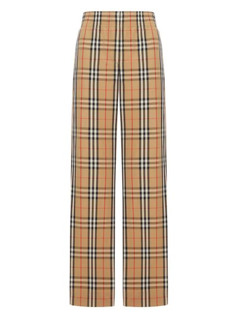 Burberry check elasticated-waist trousers - Neutrals - zdjęcie produktu nr 1