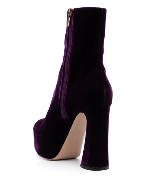 Gianvito Rossi 110mm velvet platform boots - Purple