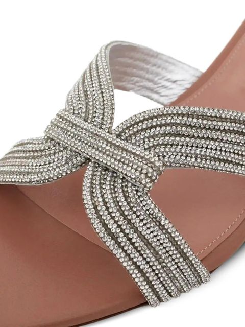 Aquazzura 35mm crystal muse sandals - Neutrals