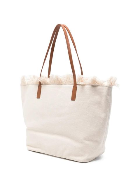 MC2 Saint Barth fringed-detail tote bag - Neutrals