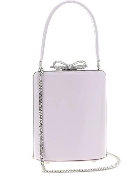 Self-Portrait bow-embellished tote bag - Purple - zdjęcie produktu nr 1