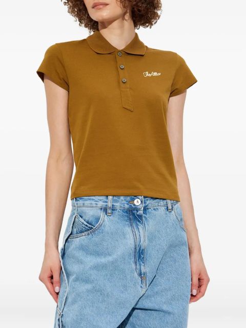The Attico embroidered polo shirt - Brown