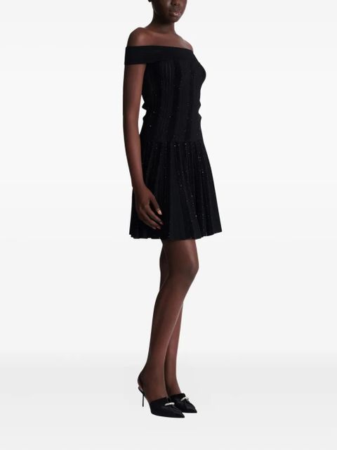 Balmain glitter off-the-shoulder top - Black