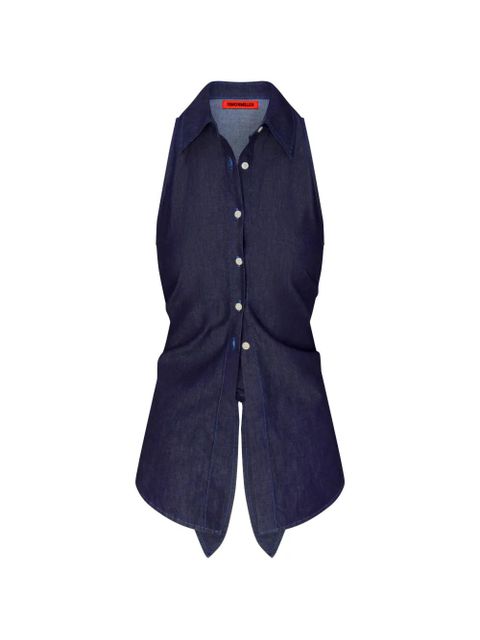 Simon Miller Loch sleeveless buttoned top - Blue - zdjęcie produktu nr 1