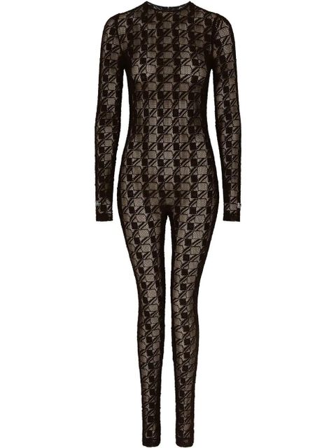Dolce & Gabbana semi-sheer lace jumpsuit - Black - zdjęcie produktu nr 1