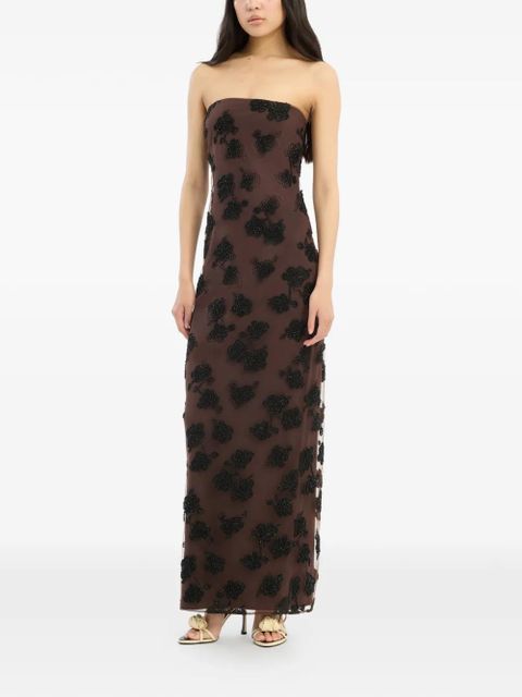 ROTATE BIRGER CHRISTENSEN beaded maxi dress - Brown - zdjęcie produktu nr 2