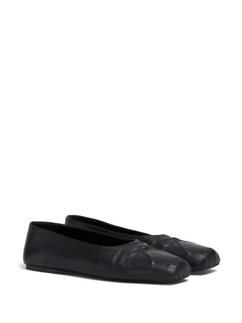 Marni leather ballerina shoes - Black - zdjęcie produktu nr 2