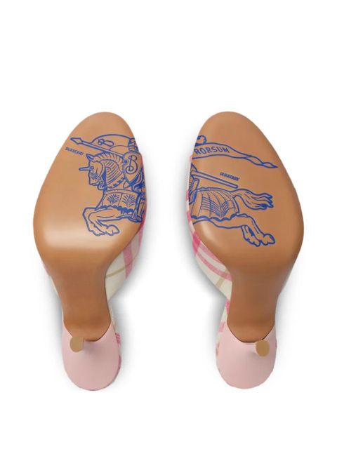 Burberry Check Mews high sandals​ - Pink