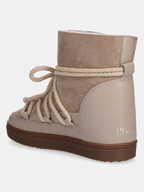 Inuikii śniegowce skórzane Classic Wedge kolor beżowy 1001.004.0042.250