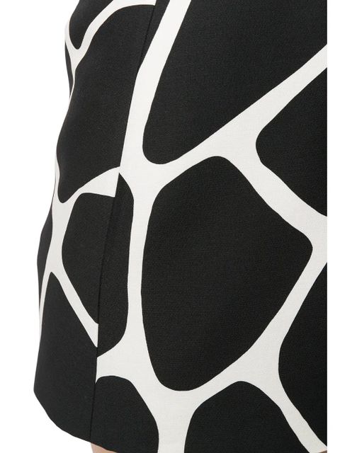 Valentino Garavani giraffe print fitted mini skirt - Black
