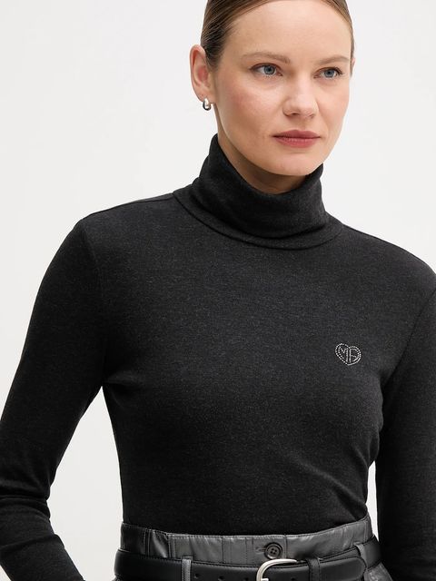 Marc Aurel longsleeve kolor czarny z golfem 7736-7000-73906