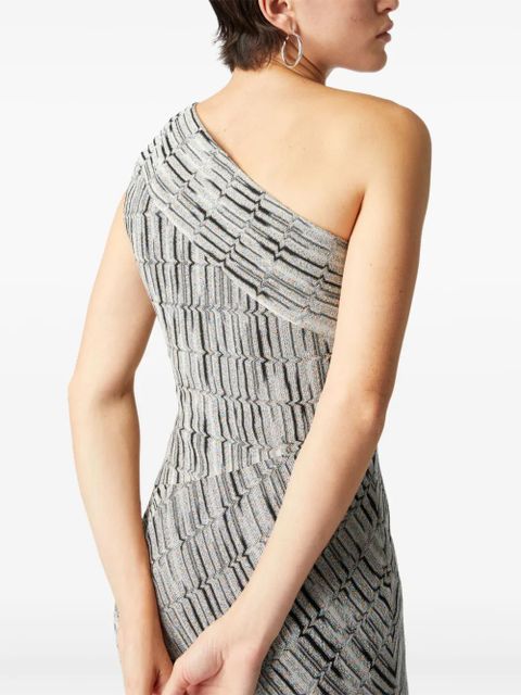 Missoni Greek-pattern maxi dress - Silver