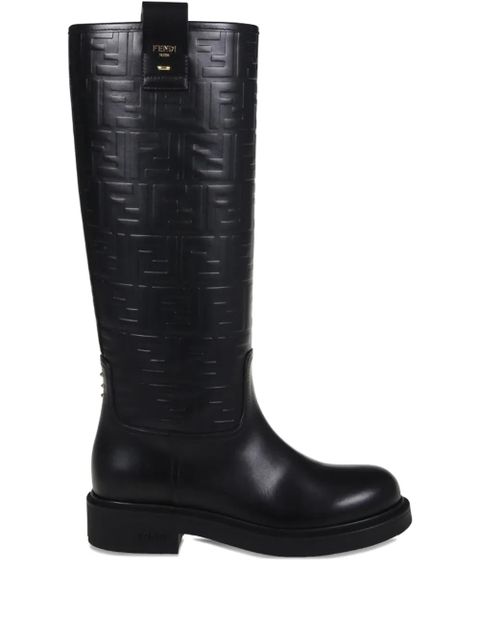 FENDI logo-embossed boots - Black - zdjęcie produktu nr 2