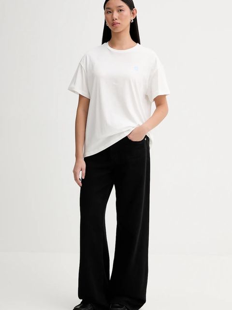 Marc O'Polo t-shirt bawełniany damski kolor beżowy 5000009349 - zdjęcie produktu nr 2